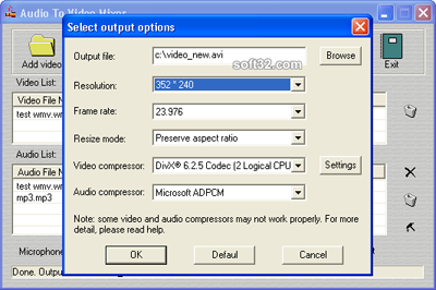 Audio to Video Mixer 